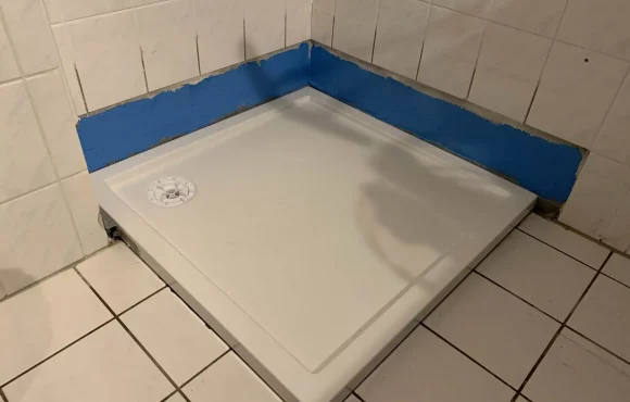 Umbau Duschbecken auf Fußbodenniveau